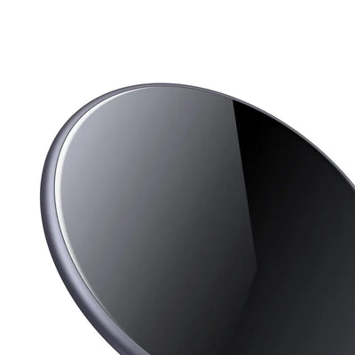 „Crong PowerSpot“ greitasis belaidis įkroviklis – 15 W aliumininis USB-C „Qi“ belaidis įkroviklis su grūdinto stiklo danga (Shadow Black)