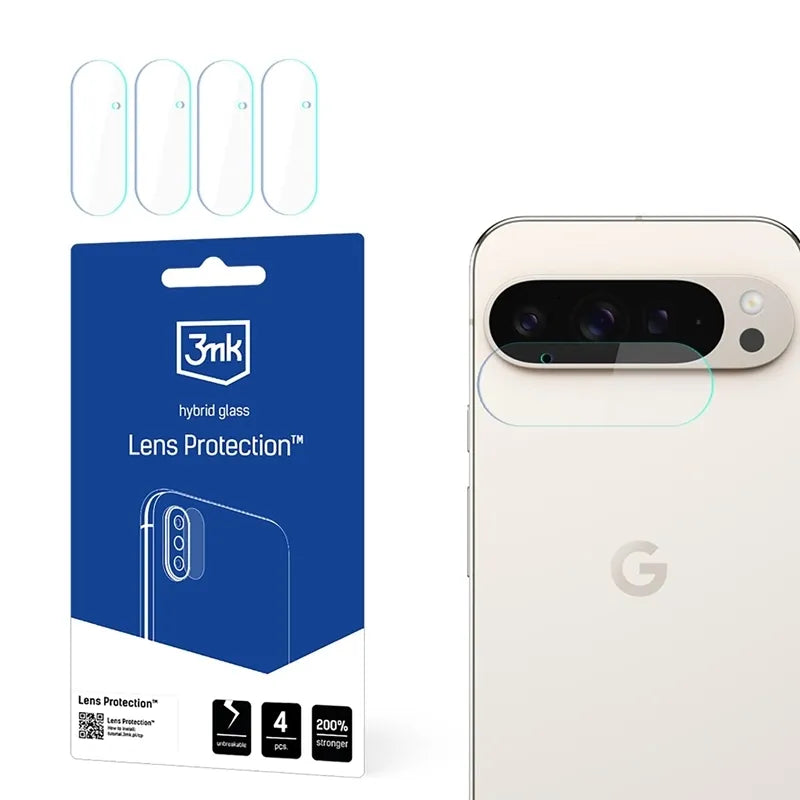 3mk Lens Protection – fotoaparato objektyvo stiklas, skirtas Google Pixel 9 Pro XL (4 rinkiniai)