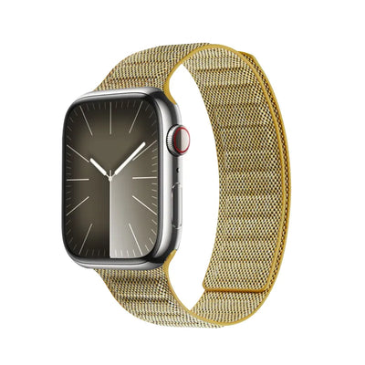 Crong Melange – magnetinis dirželis Apple Watch 38/40/41/42 mm (geltonas melansas)