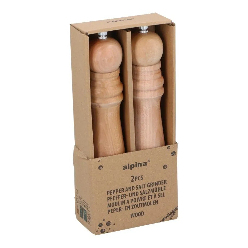 Alpina – pipirų ir druskos malūnėlių rinkinys, 25 cm (2 vnt.)