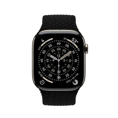 Crong Wave Band – pintas dirželis Apple Watch 44/45/46/49 mm (juodas)