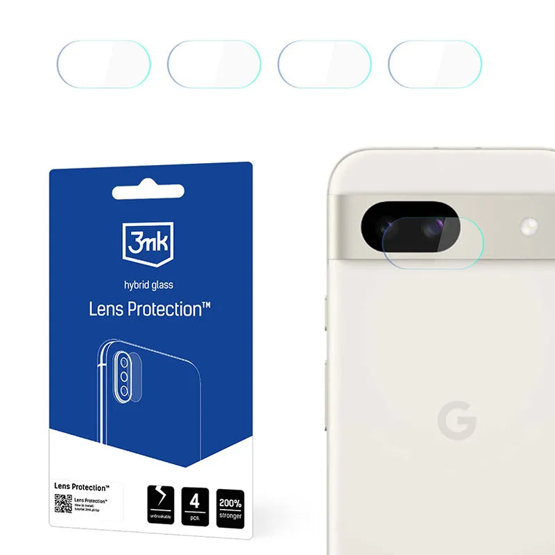 3mk Lens Protection – Fotoaparato lęšio stiklas, skirtas Google Pixel 8A (4 vnt.)