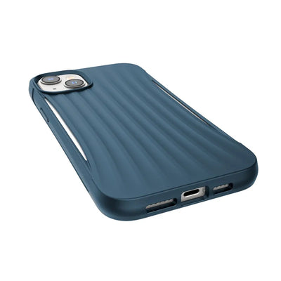 X-Doria Raptic Clutch – Biologiškai skaidus dėklas, skirtas iPhone 14 Plus (atsparus kritimams iš 3 m aukščio) (Mėlynas)