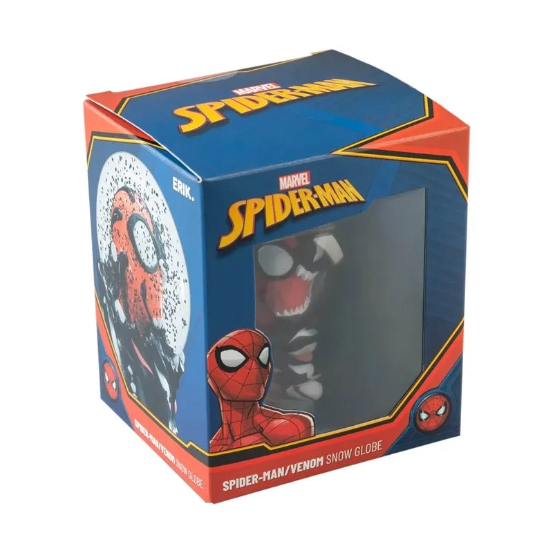SPIDERMAN – Stiklinis sniego gaublys „Spider-Man & Venom“ dovanų dėžutėje