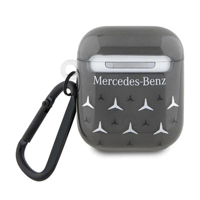 Mercedes Large Star Pattern – dėklas AirPods 1/2 gen ausinėms (juodas)