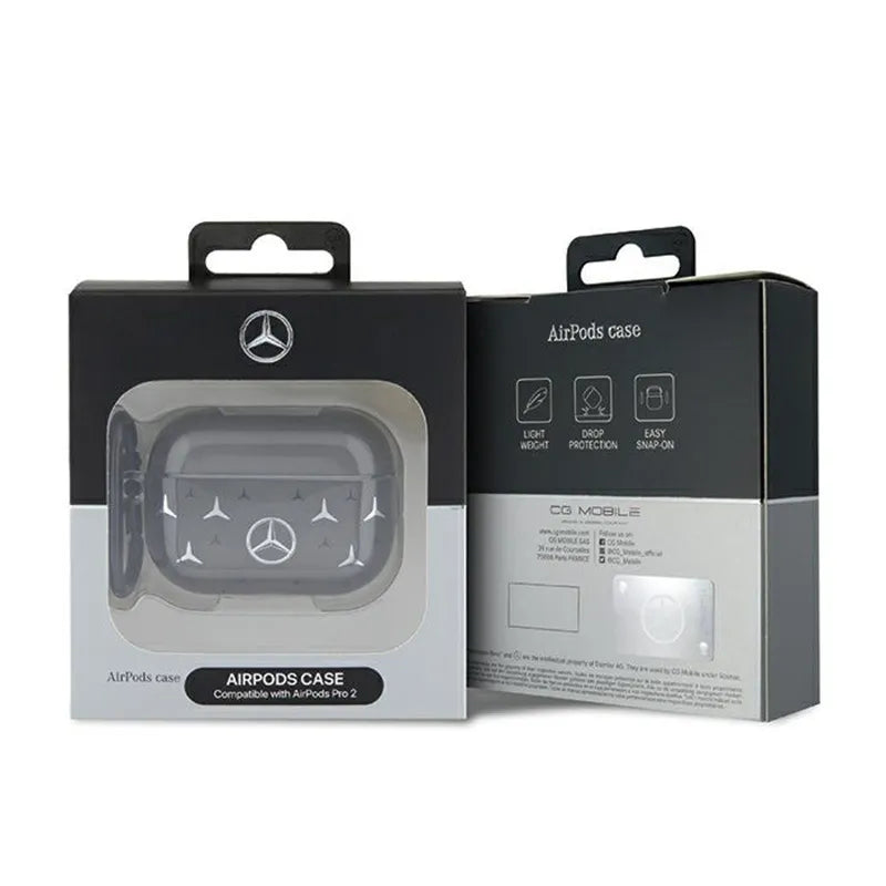 Mercedes Large Star Pattern – „AirPods Pro 2“ dėklas (juodas)