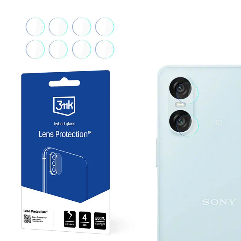 3mk Lens Protection - fotoaparato stiklas, skirtas Sony Xperia 10 VI (4 rinkiniai)