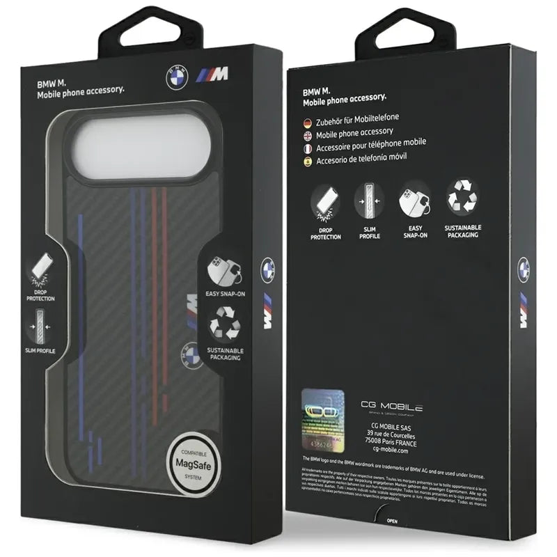 BMW M Kevlar Lines & Logo MagSafe dėklas iPhone Air (juodas)