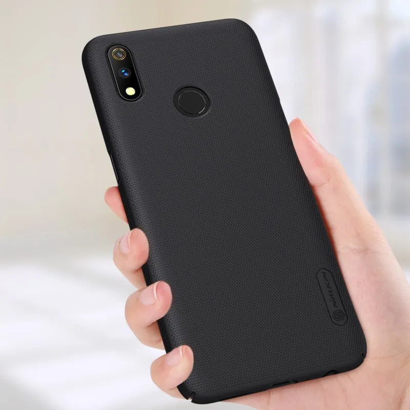 Nillkin Super Frosted Shield dėklas telefonui Realme 3 Pro (Realme X Lite) (Juodas)