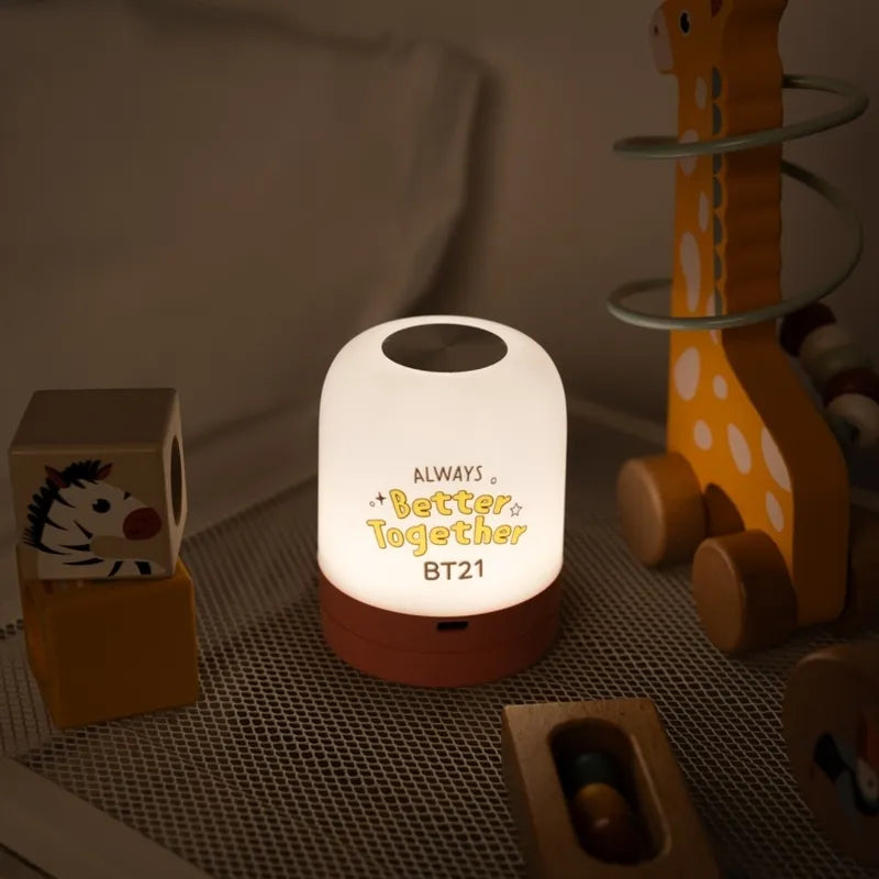 BT21 – belaidė USB-C LED nuotaikos lempa vaikams su reguliuojamu ryškumu