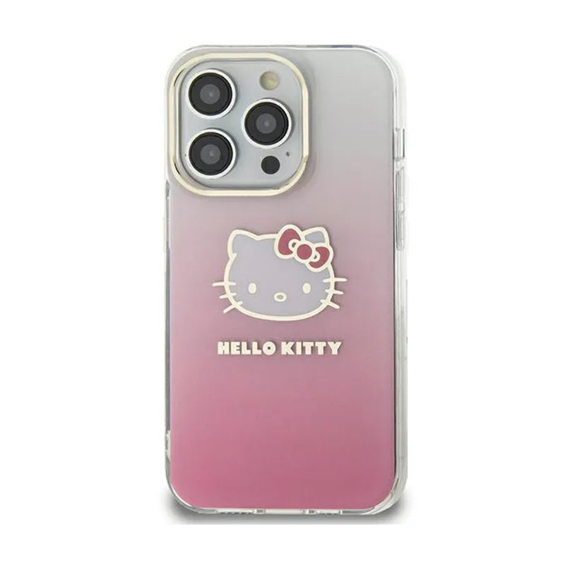 Hello Kitty IML Gradient Electrop Kitty Head – dėklas iPhone 15 (rožinis)