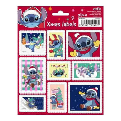 Disney Stitch – 18 lipnių kalėdinių lipdukų rinkinys