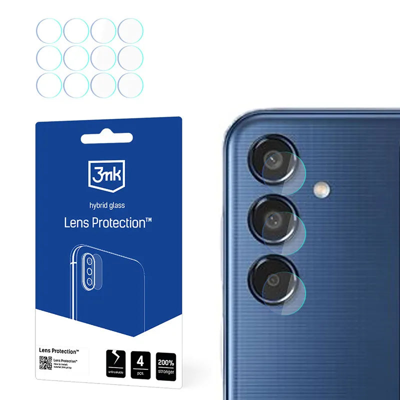 3MK Lens Protection – Samsung Galaxy M35 kameros lęšio stiklas (4 rinkiniai)