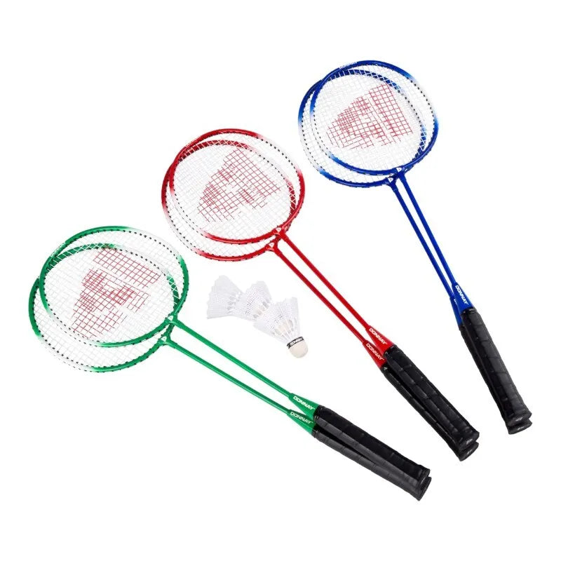 Donnay – 6 dalių badmintono rinkinys dėkle (mėlynas)