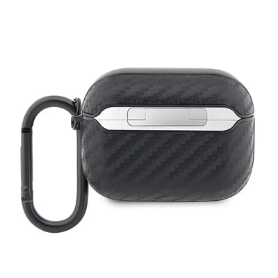 BMW Carbon Double Metal Logo – dėklas Apple AirPods Pro (juodas)