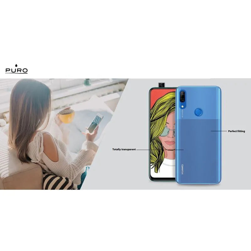 PURO 0.3 Nude - dėklas Huawei P Smart Z telefonui (skaidrus)