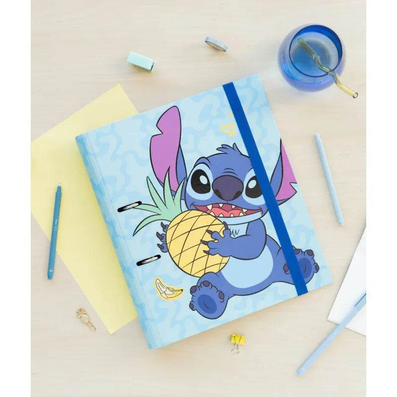 „Disney Stitch“ – A4 formato segtuvas iš „Tropical“ kolekcijos (2 žiedai, elastinė juostelė)