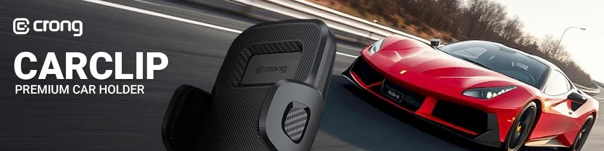Crong Carclip Air Vent – universalus automobilinis telefono laikiklis į ventiliacijos groteles (juodas)