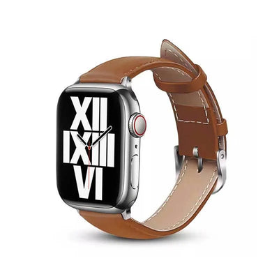 Crong Noble Band – natūralios odos dirželis, skirtas Apple Watch 44/45/46/49 mm (Mocha)