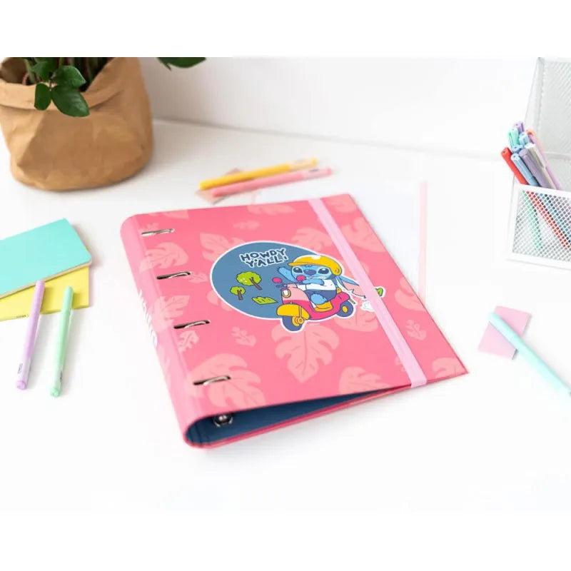 Disney Stitch – A4 segtuvas (4 žiedai, elastinė juostelė)
