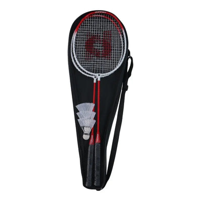 Donnay – 6 dalių badmintono rinkinys dėkle (raudonas)