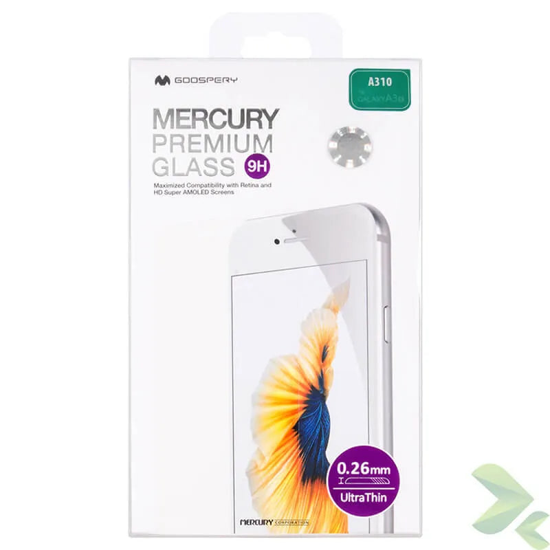 Mercury Premium Glass - 9H grūdinto stiklo ekrano apsauga, skirta Samsung Galaxy A3 (2016)