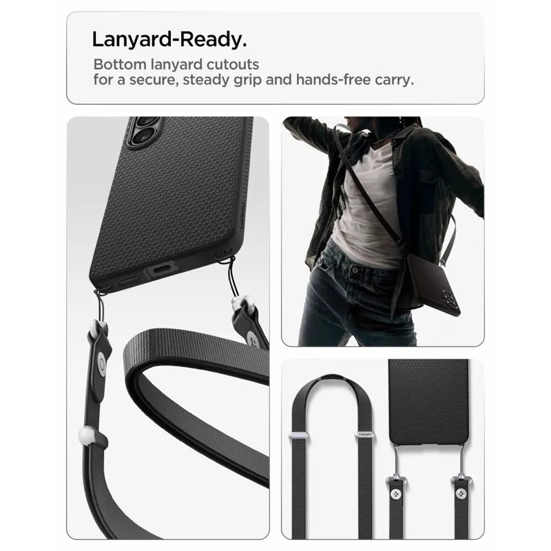 Spigen Liquid Air – dėklas Samsung Galaxy S26 telefonui (matinė juoda)