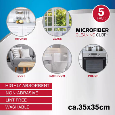 Dirt Devil mikropluošto valymo šluostės, 35 × 35 cm, 5 vnt. 871125249554