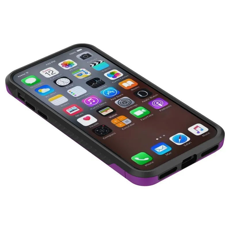 Zizo Star Diamond hibridinis dėklas, skirtas iPhone X (violetinis/juodas)
