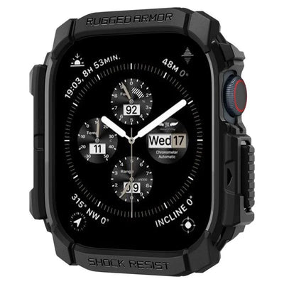 Spigen Rugged Armor – dėklas Apple Watch 10 42 mm (matinė juoda)
