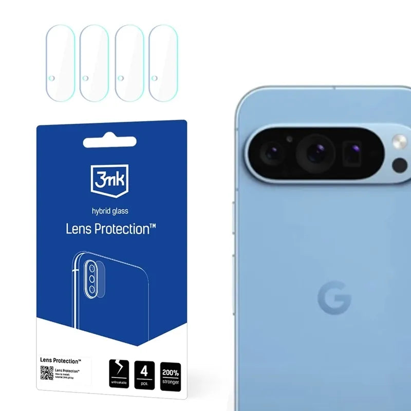 3mk Lens Protection – Fotoaparato lęšio stiklas, skirtas Google Pixel 9 Pro (4 vnt.)