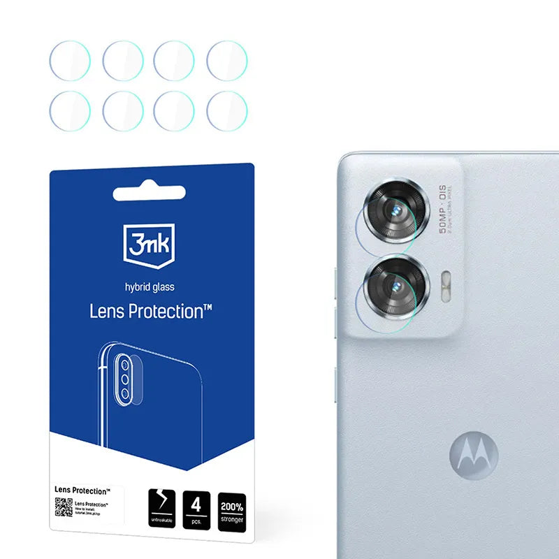 3mk Lens Protection – Fotoaparato lęšio stiklas, skirtas Motorola Edge 50 Fusion (4 rinkiniai)