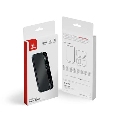Crong Nano Glass – nedūžtantis hibridinis stiklas iPhone 17e / 16e / 14 / 13 / 13 Pro