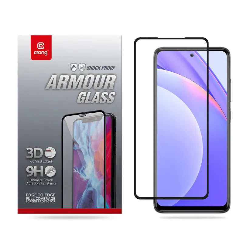 Crong 3D Armor Glass - 9H Full Glue grūdintas stiklas visam Xiaomi Mi 10T Lite ekranui