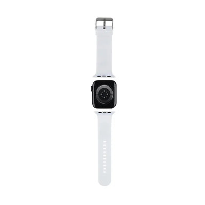 Karl Lagerfeld 3D Rubber Karl & Choupette Heads NFT – Dirželis Apple Watch 42/44/45/49 mm (baltas)