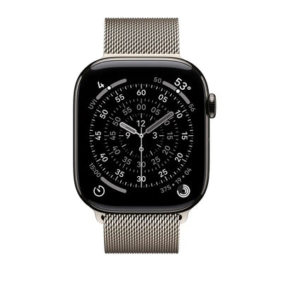 Crong Milano Steel – nerūdijančio plieno dirželis Apple Watch 44/45/46/49mm (šampaninė)