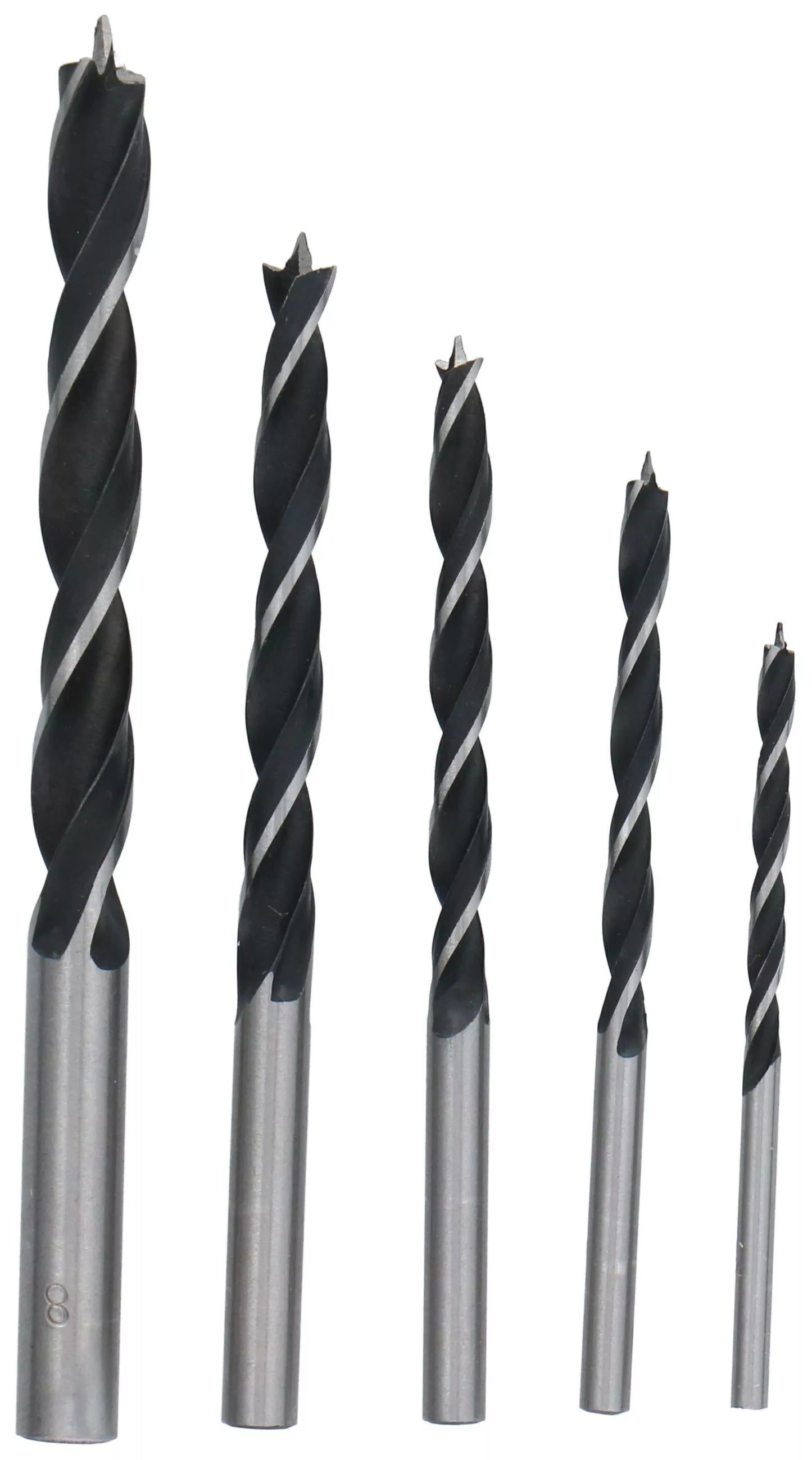 KINZO medienos grąžtų rinkinys 3–8 mm 871125217124