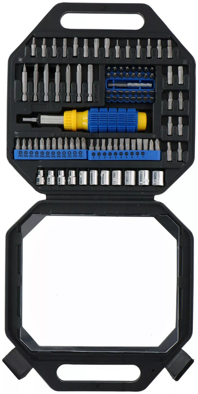 KINZO terkšlinis atsuktuvas su antgalių ir galvučių rinkiniu, 99 vnt., 871125217782