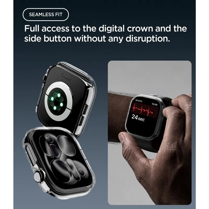 „Spigen Thin Fit“ dėklas, skirtas „Apple Watch 12“, 46 mm (skaidrus)