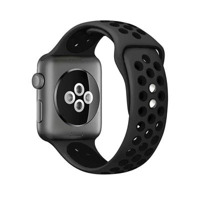Crong Duo Sport – Apple Watch dirželis 44/45/46/49 mm (pilka/juoda)