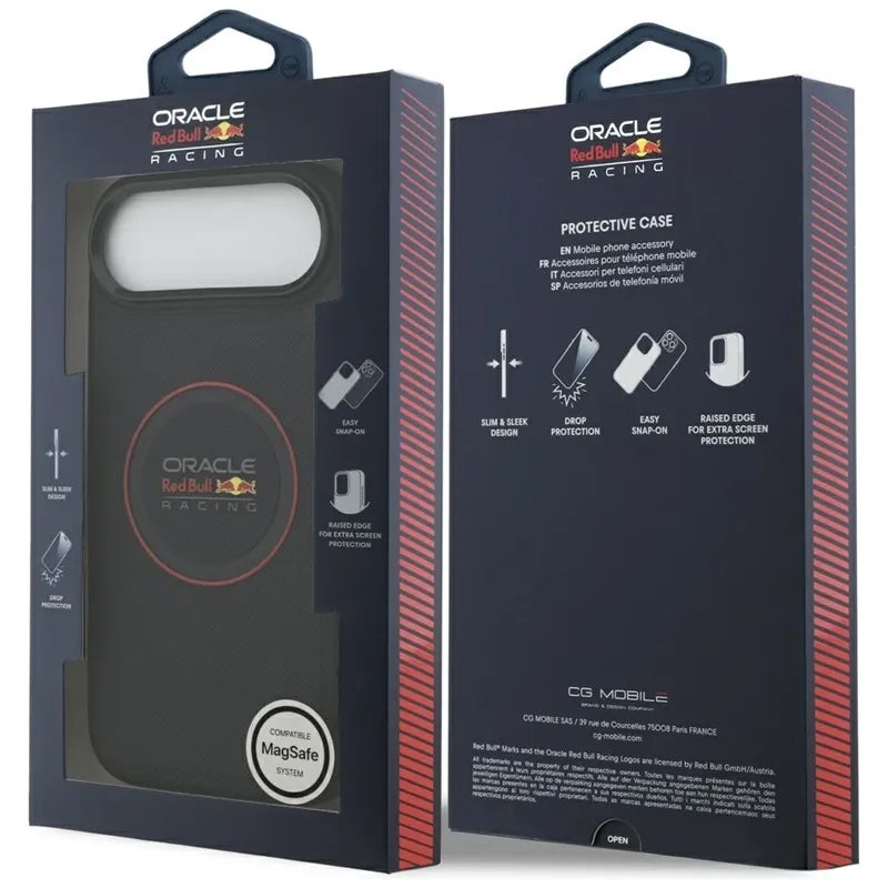 Red Bull Meshed Red Ring & Metal Buttons MagSafe – iPhone Air dėklas (tamsiai mėlynas)