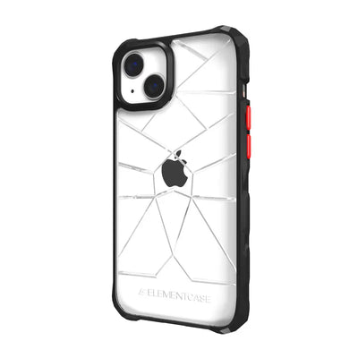 Element Case Special Ops X5 – dėklas iPhone 14 (karinio standarto apsauga nuo kritimo) (skaidrus/juodas)