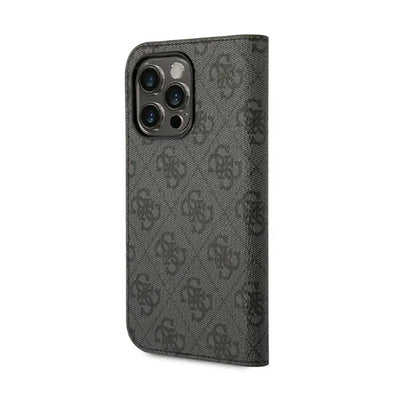 Guess 4G Metal Camera Outline knygos tipo dėklas – dėklas iPhone 14 Pro (juodas)
