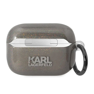 Karl Lagerfeld Glitter NFT Karl & Choupette – dėklas Apple AirPods Pro 2 (juodas)