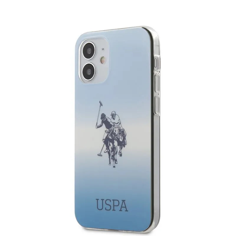 US Polo Assn Dh & Logo Gradient – Dėklas iPhone 12 Mini (mėlynas)