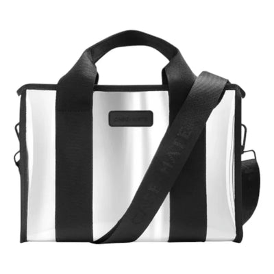 „Case-Mate“ mini kelioninis krepšys „Mini Travel Tote“ – vandeniui atsparus kelioninis krepšys per petį (sidabrinis chromas)