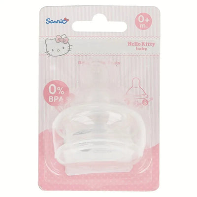 Hello Kitty - Silikoninis čiulptukas 0 m+ buteliukui (2 vnt.)