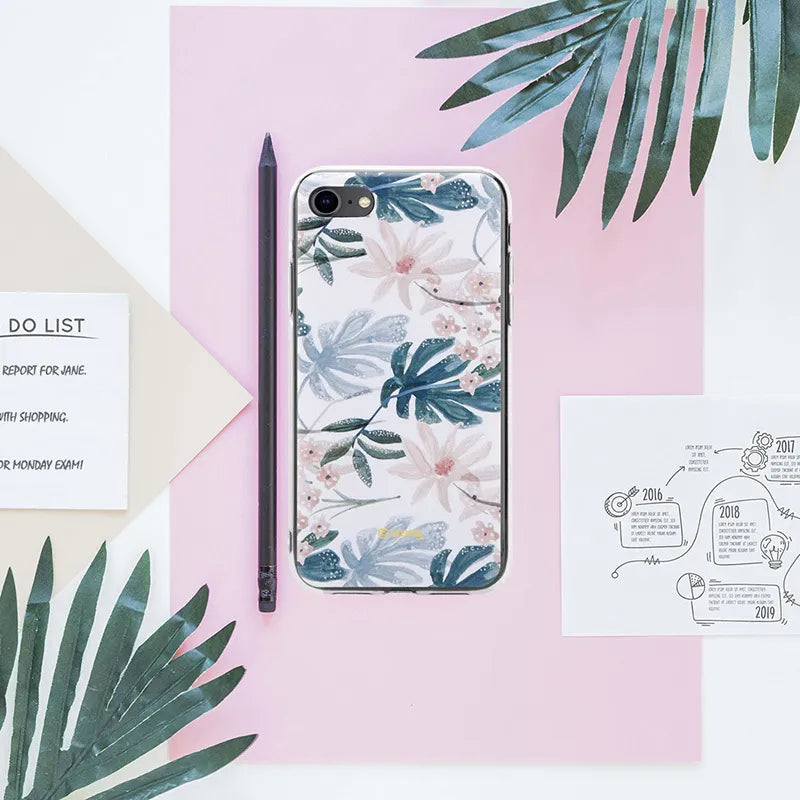„Crong Flower Case“ – „iPhone SE (2022/2020) / 8 / 7“ dėklas (01 raštas)