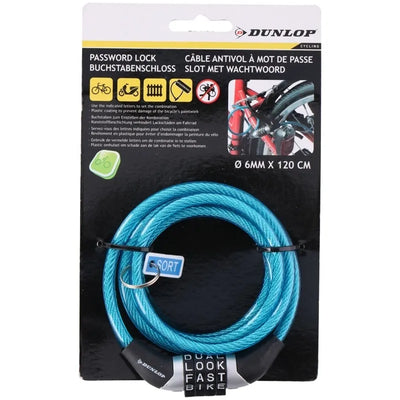 Dunlop - dviračio spyna su kodu (mėlyna)