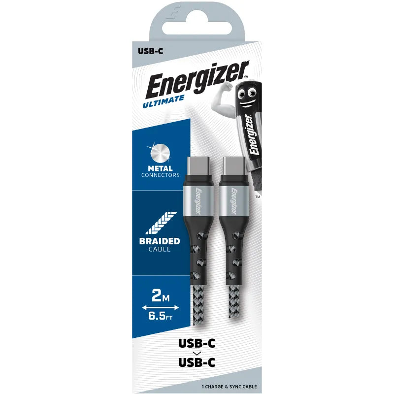 Energizer Ultimate - USB-C į USB-C jungiamasis laidas 2 m (sidabrinis)